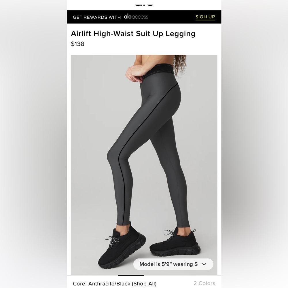 Alo airlift high waist black leggings size small